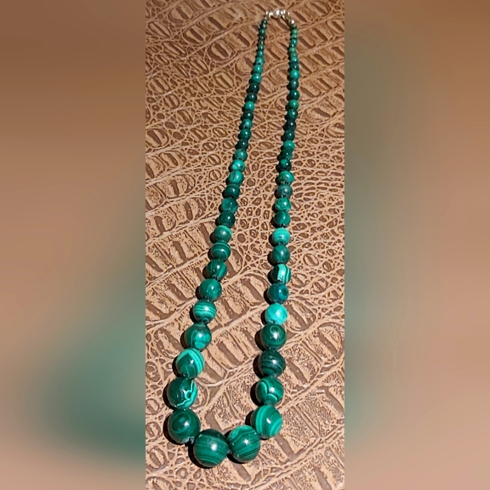 Genuine Malachite Beads/Necklace